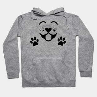 sweet Dog Face with Paws Cartoon Hoodie